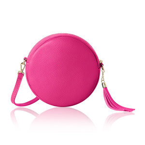 Pure White Ps629 leather handbag Fuchsia