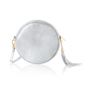 Pure White Ps629 leather handbag Silver