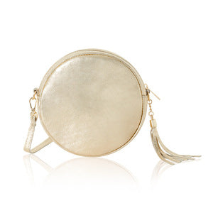 Pure White Ps629 leather handbag Gold
