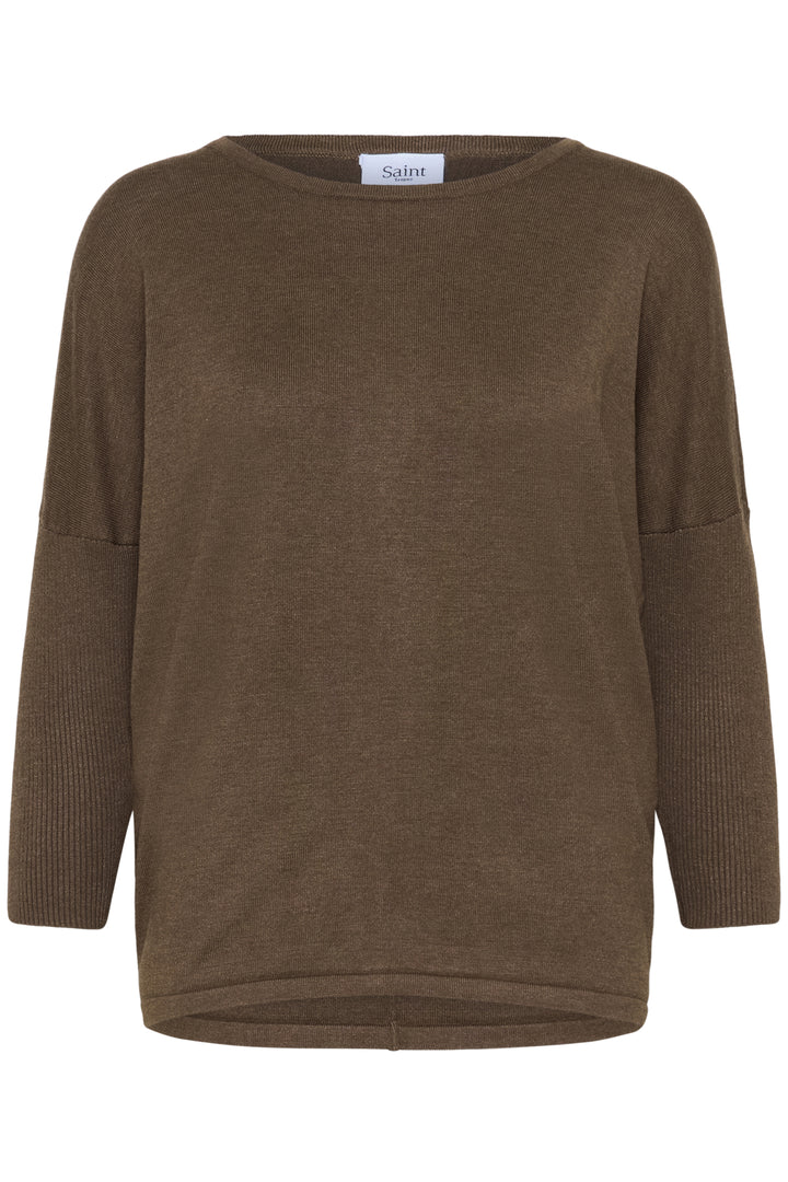 Saint Tropez 30500003 SAINT TROPEZ MILA ROUND NECK PULLOVER Fondue Fudge