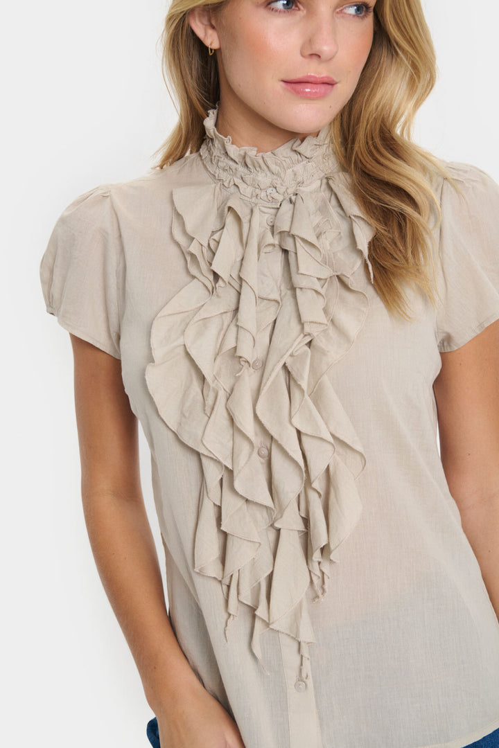 Saint Tropez 30512952 tilli ss shirt PLAZA TAUPE