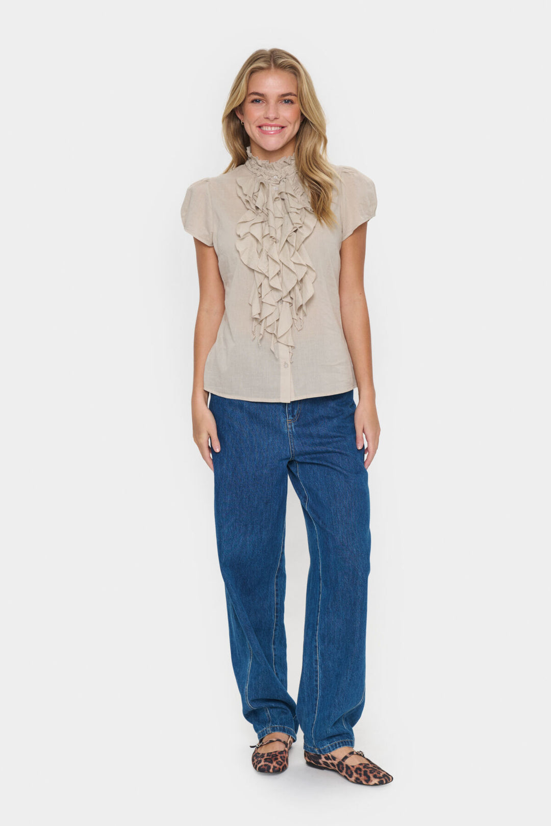 Saint Tropez 30512952 tilli ss shirt PLAZA TAUPE