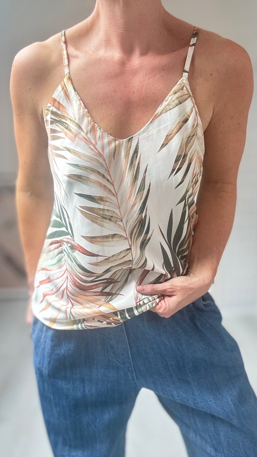 Studio Clothing Satin Printed Vest satin printed vest