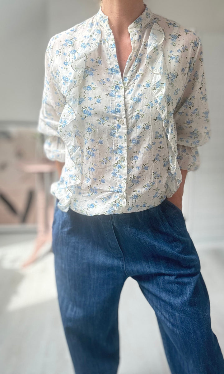 Studio Clothing Pretty Ruffle Floral Shirt