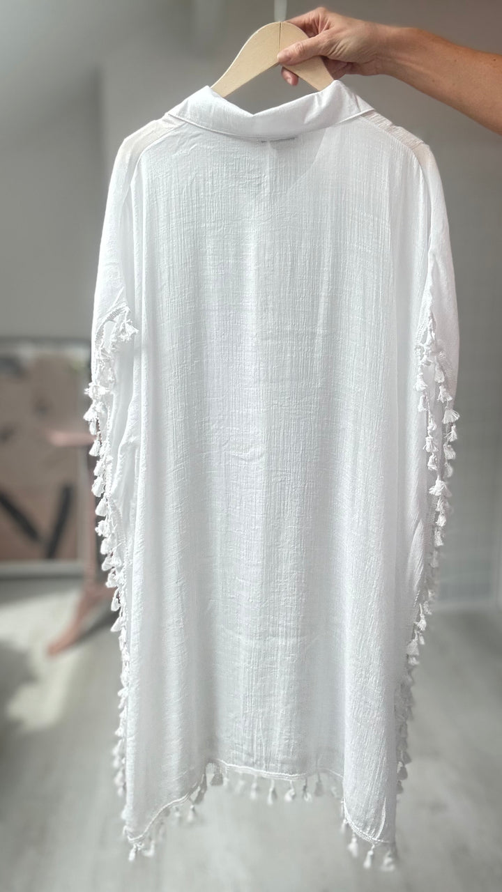 Studio Clothing Tassle Beach Shirt Dress