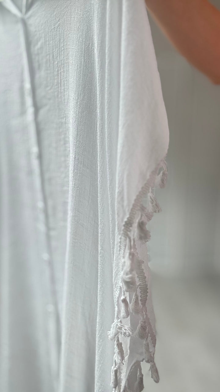 Studio Clothing Tassle Beach Shirt Dress