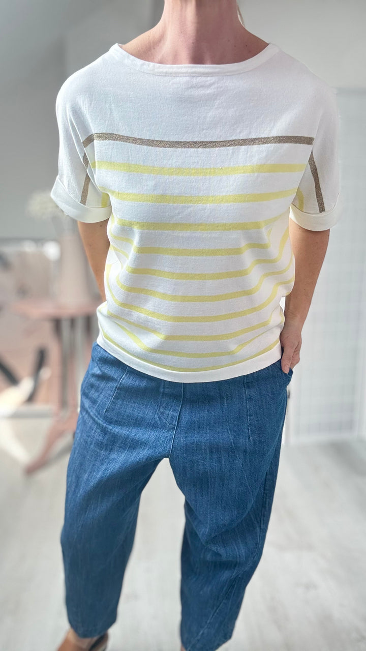 Unique Knit Top striped knit top