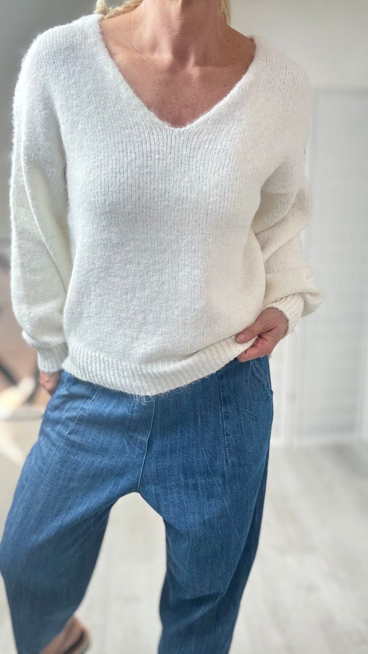 Unique Bow Jumper cream bow jumper