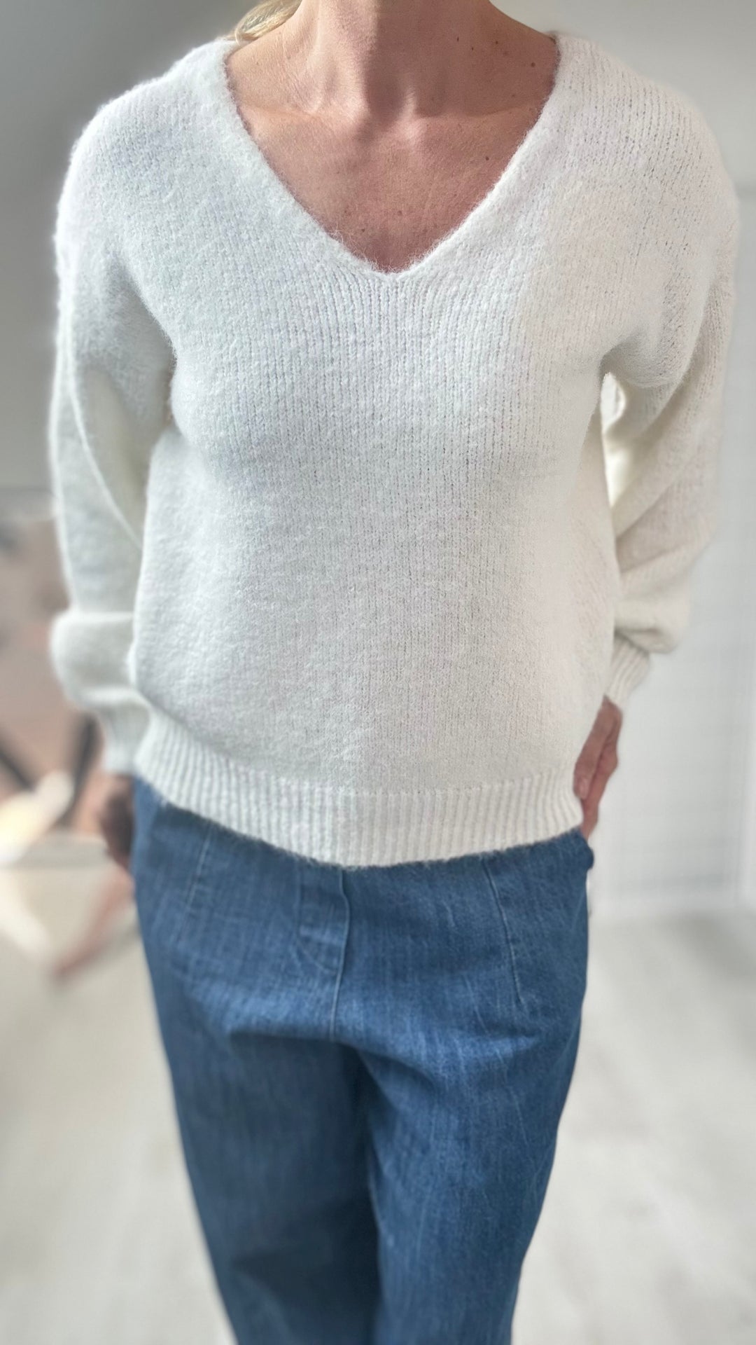 Unique Bow Jumper cream bow jumper