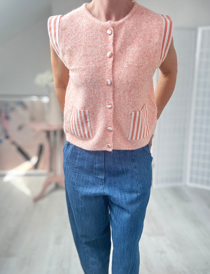 Unique Knit Waistcoat striped knit waistcoat