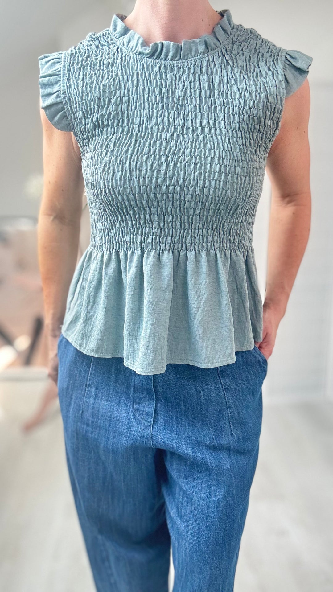 Studio Clothing Elasticated Shirred Tops elasticated shirred tops