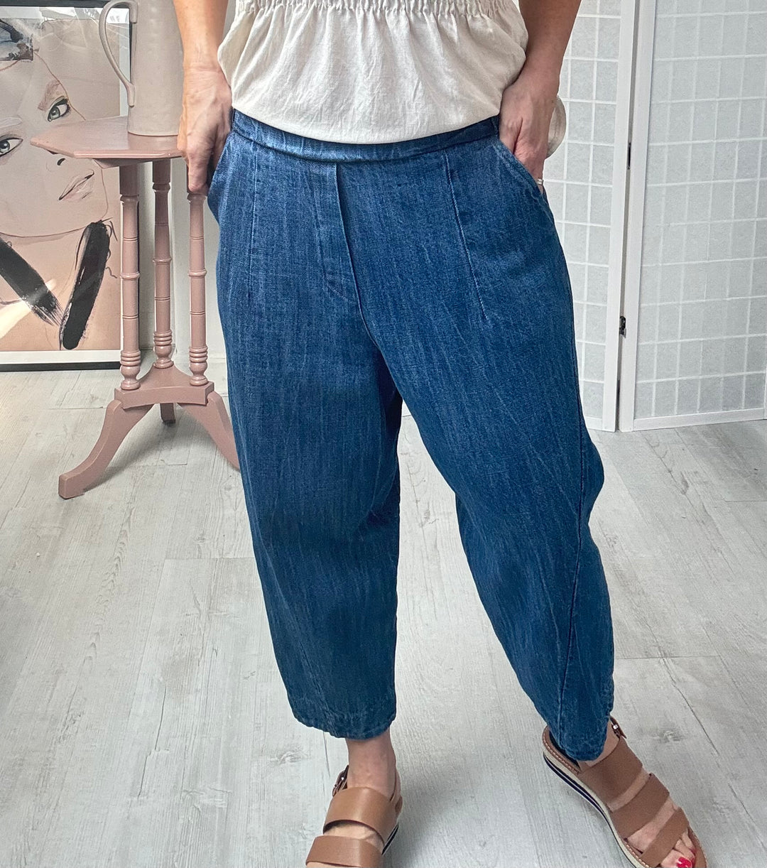 Studio Clothing Denim Balloon Trousers denim balloon trouser